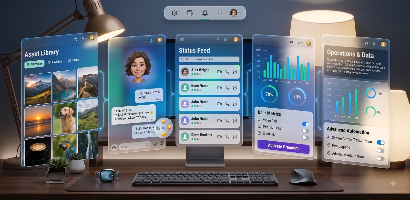 Ion Monitor Dashboard Control Panel Preview